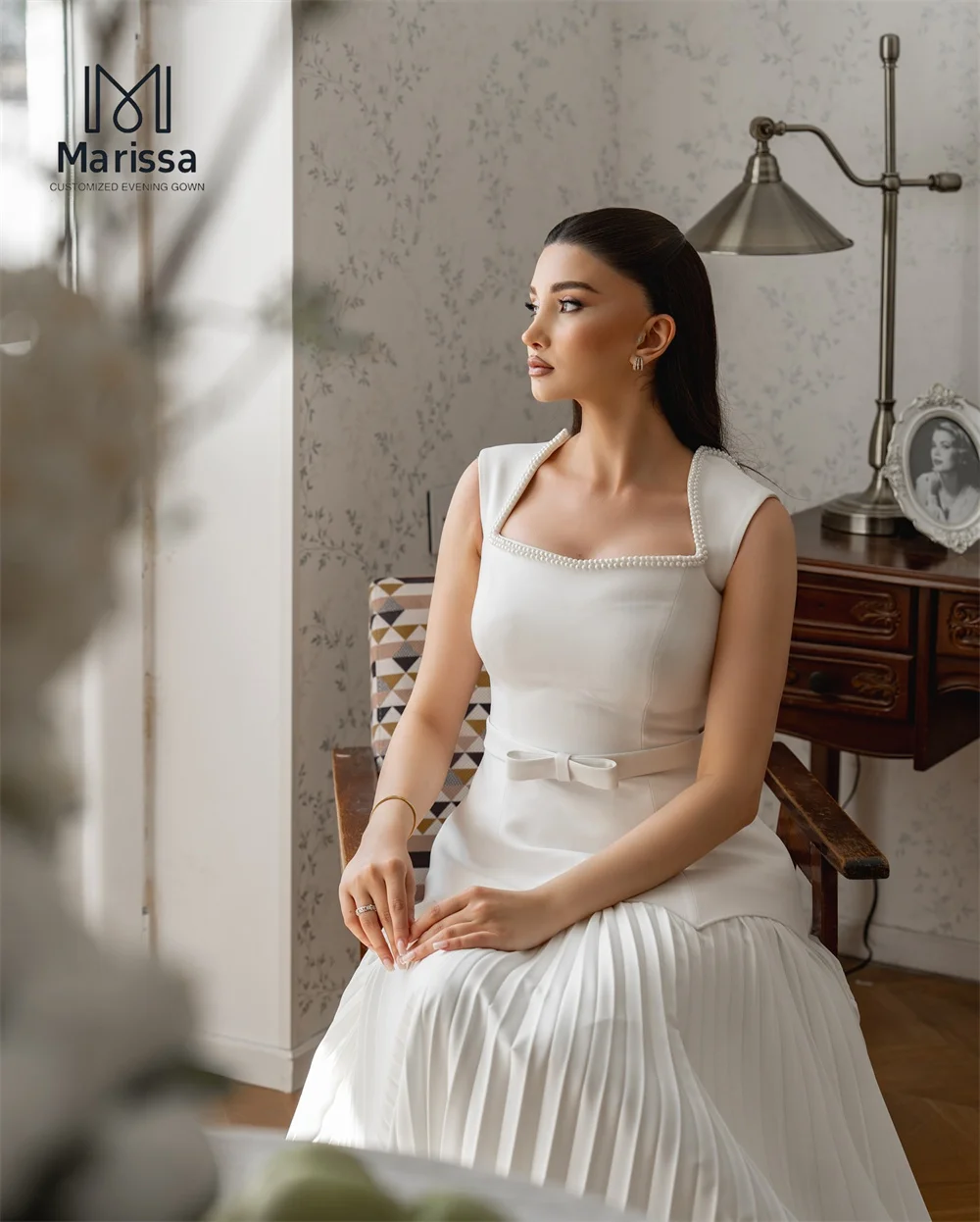 Marissa vestidos de noite para ocasiões especiais líder quadrado feito sob encomenda vestidos elegantes femininos para festa de luxo vestido de baile 2025