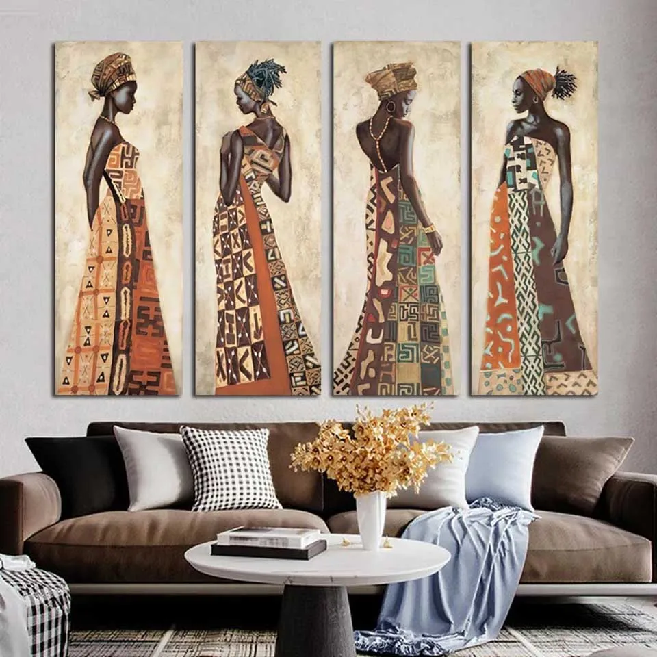 Vintage African Woman Large Diamond Painting Full New Collection Diamond Mosaic Portrait Entrance For Living Room Home Decor