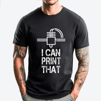 Funny 3d Printer Machine Fun Geek Computer Science It Fashion T Shirt Men Printed T-Shirt Graphic Tee Shirt