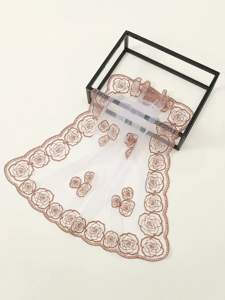 80x80 سنتيمتر الأزهار الدانتيل مربع باندانا الحجاب-تنفس روك التطريز الحجاب الحجاب للنساء المسلمات #6