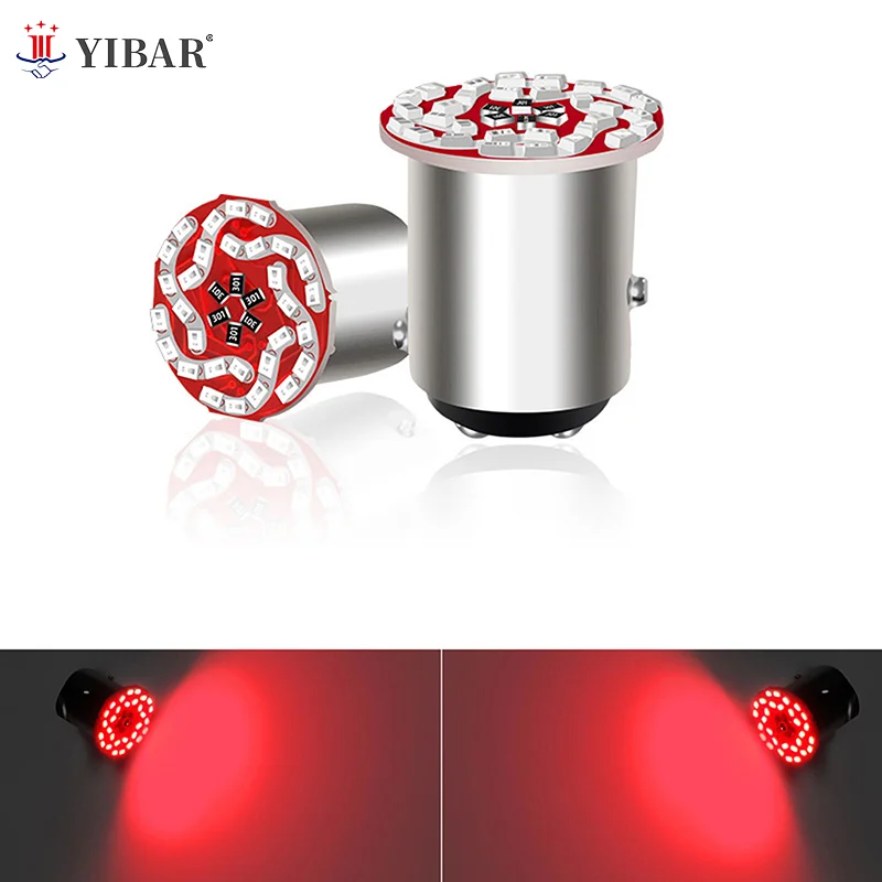 2PCS 1156 1157 Led RGB 30LED DRL Flash Reversing Stop Lamp Parking Light 12V Motorcycle Strobe Led Brake Rear Stop Taillight