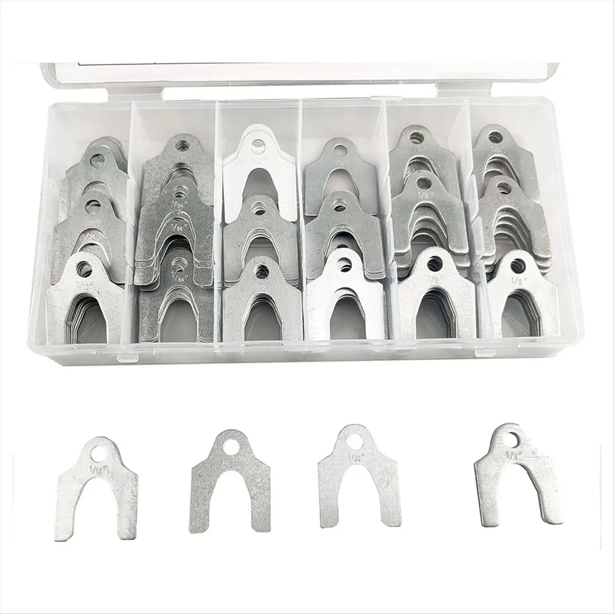 A78I 144 Pieces Auto Alignment Body Shim 1/16Inch 1/64Inch 1/32Inch 1/8Inch Alignment Shims Assortment Set