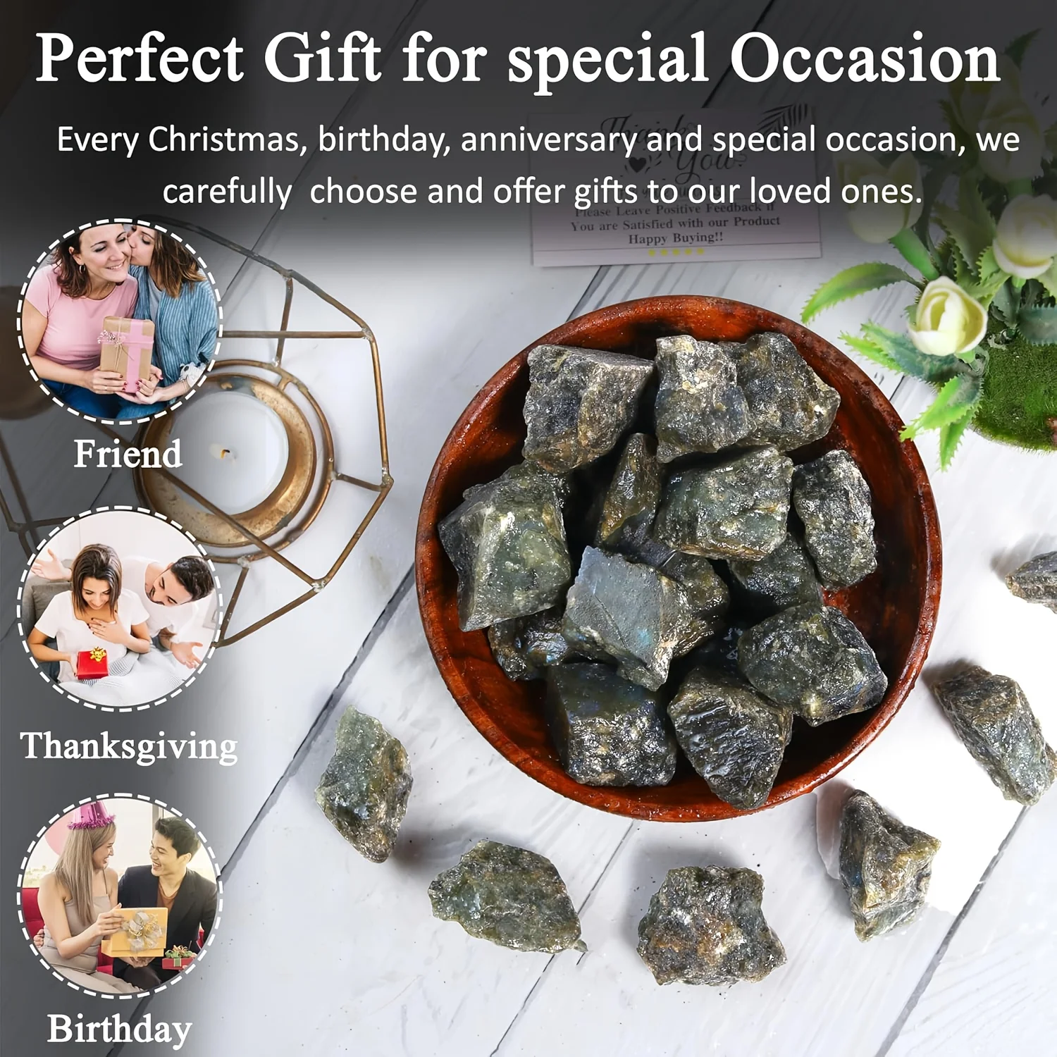 Rough-textured natural labradorite stone, suitable for grinding, polishing, and home or office decoration. view 4
