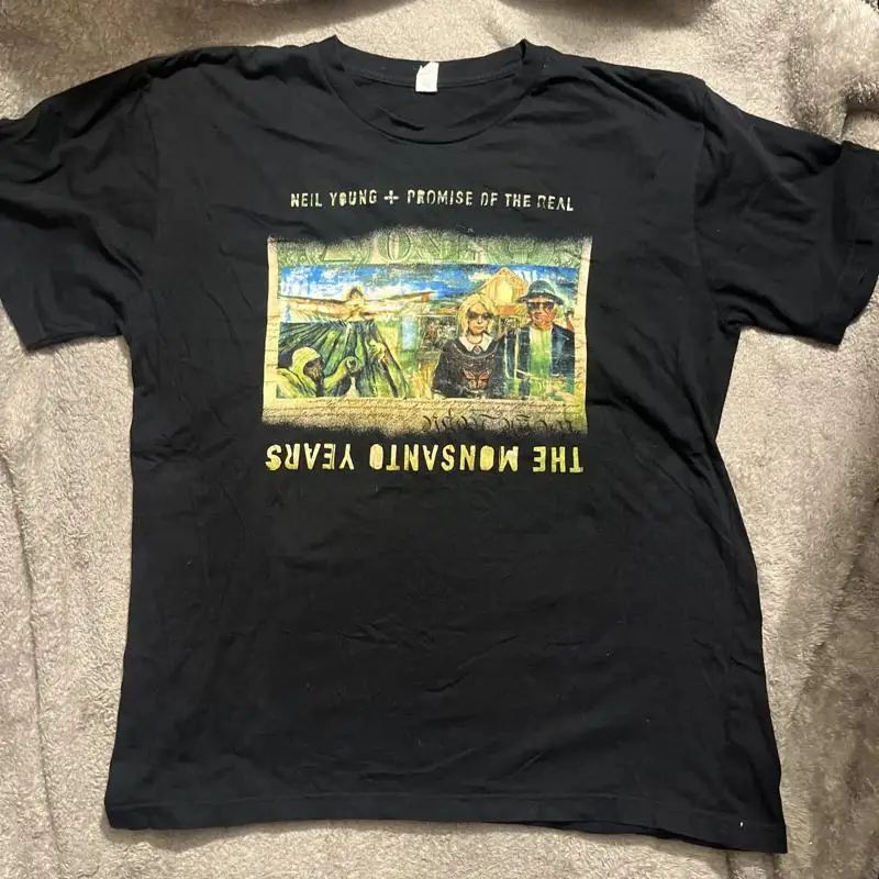 Neil Young The Monsanto Years Music T Shirt XL Organic Cotton rock band tee