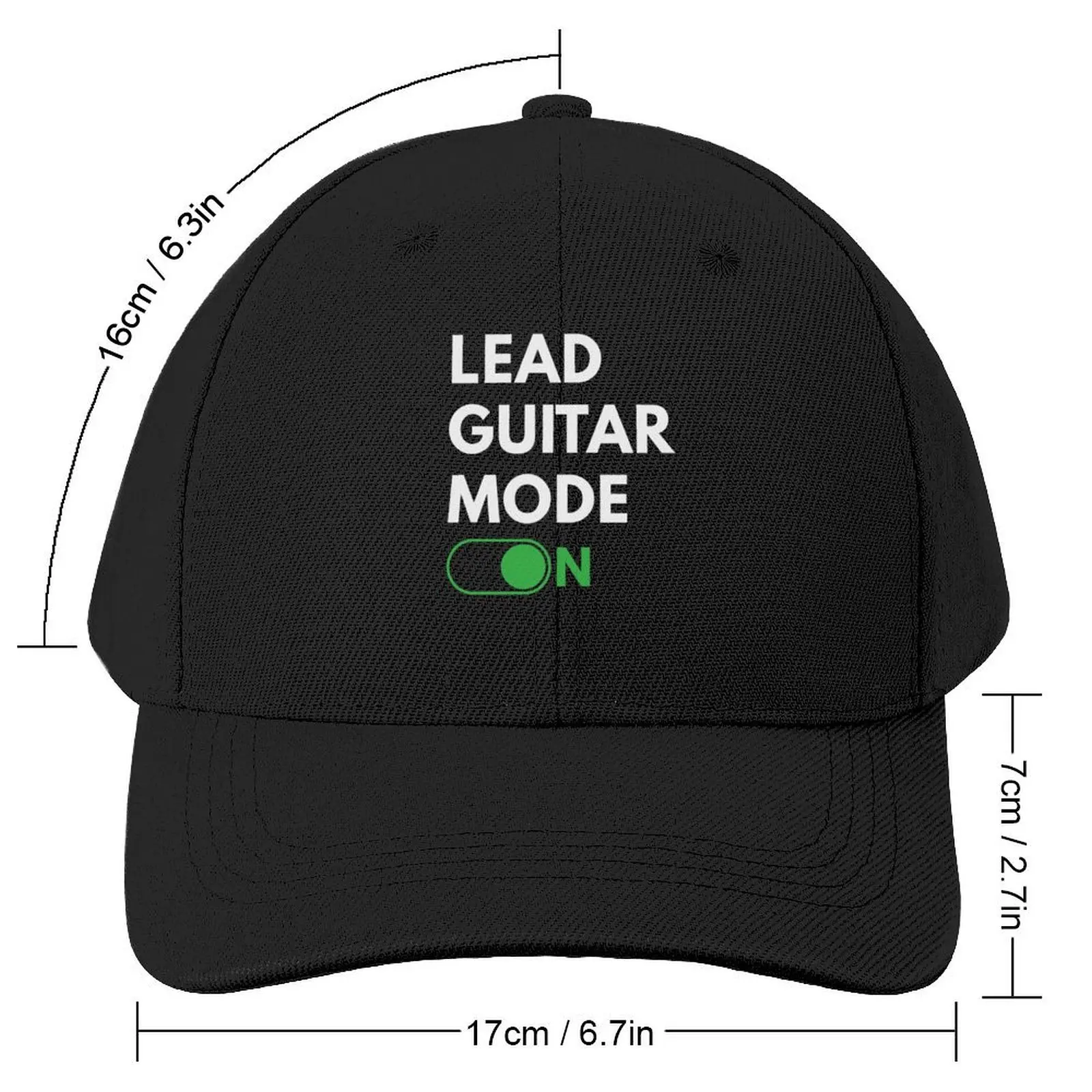 Lead Guitar Mode On Dark Theme Baseball Cap Ball Cap Luxury Man Hat Mens Caps Women's