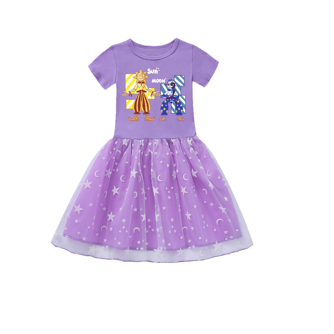 

Cartoon Sundrop Moondrop 3D Baby Girl Dresses Kids Pink Cat Clothes Cosplay Costume Children Casual Rainbow Dress+Bag Vestidos