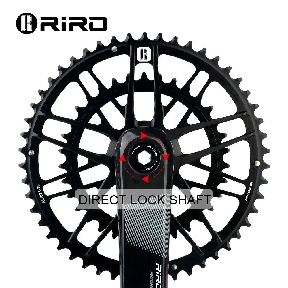 RIRO Carbon Crankset for GXP System Carbon Fiber Road Bike Crankset 50-34T 53-39T Folding Bicycle Crank Set 10/11/12S 105 Crank