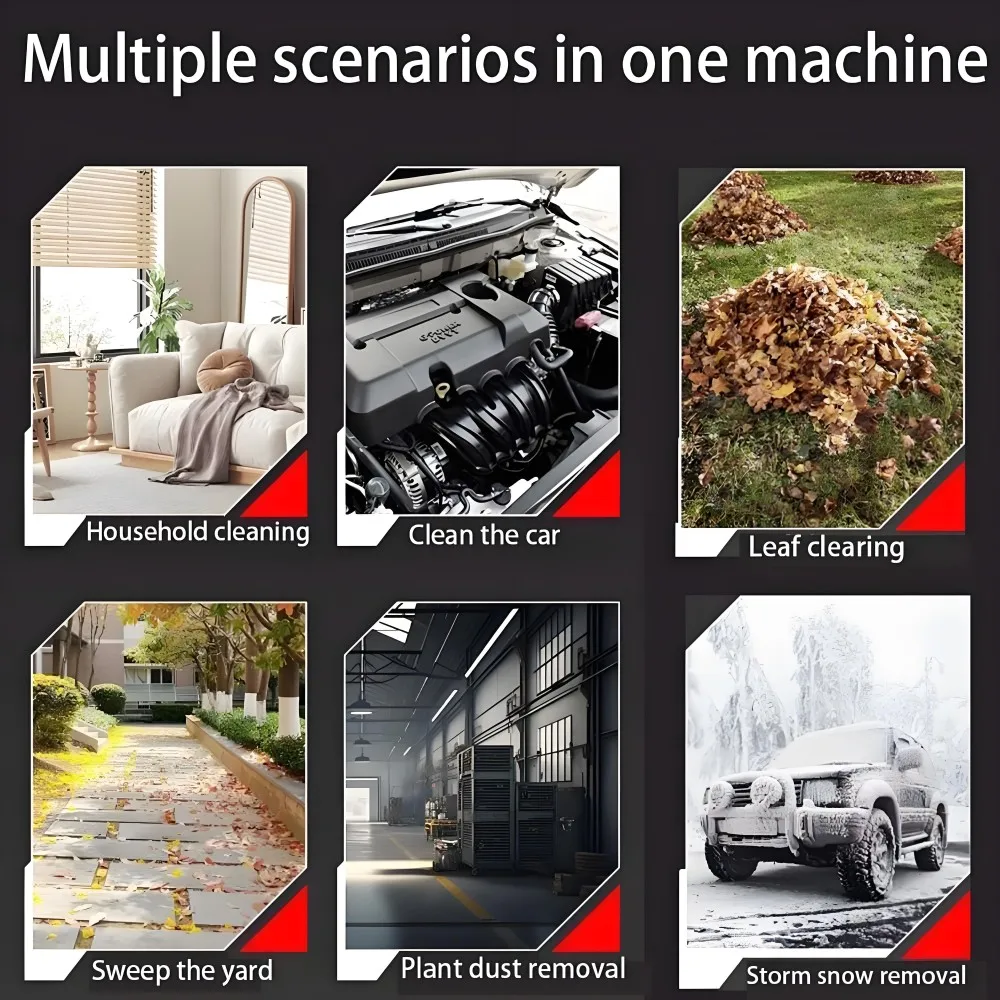 Powerful  Air Blower Turbo Fan with Thrust 500g to Cleaning Fallen Leaves, Snow and Sand with 21V Makita Battery view 5