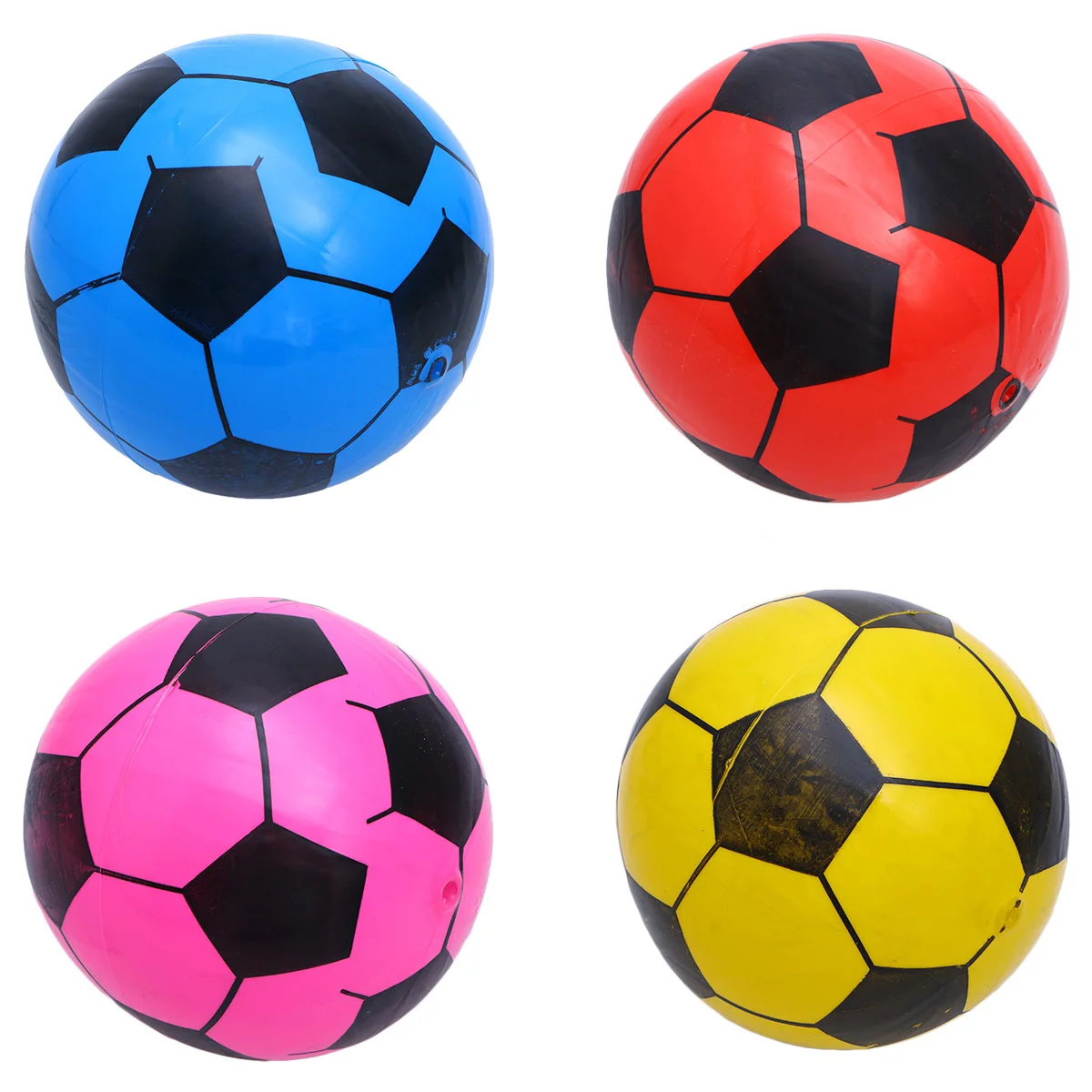 6 Pcs Mini Soccer Ball Inflatable Balls for Kids Toys Football Flower Spray Child