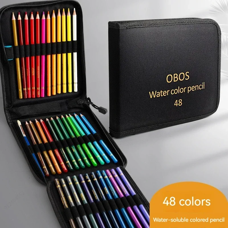 200/120/72/48 Kleurpotloden Olie/Aquarel Kleurpotloden met Doek Tas Voor Professionele Tekening schetsen Art Supplies