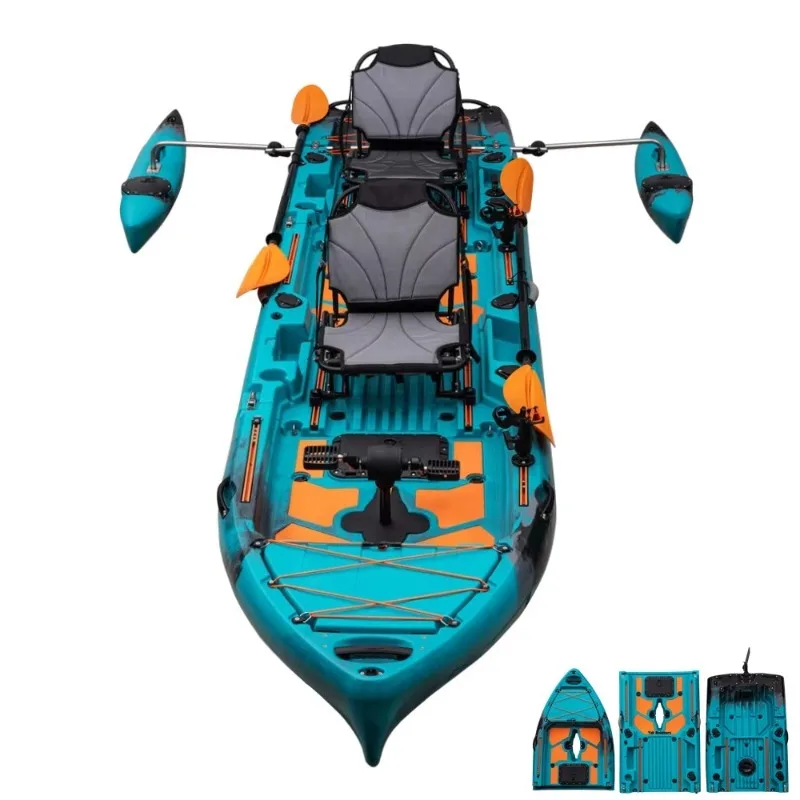 

14-Foot propeller drive, fishing kayak 550 pounds, modular pedal motor