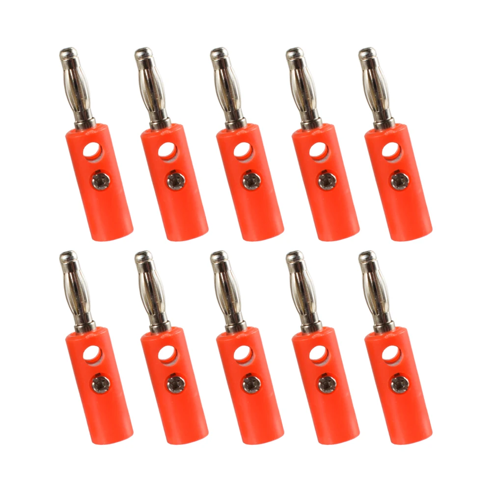 ​9IMOD 10PCS Banana Plug 4MM Banana Plug Connector Test Plug Lantern Plug For Audio Video Speaker Cable Adapter Terminal