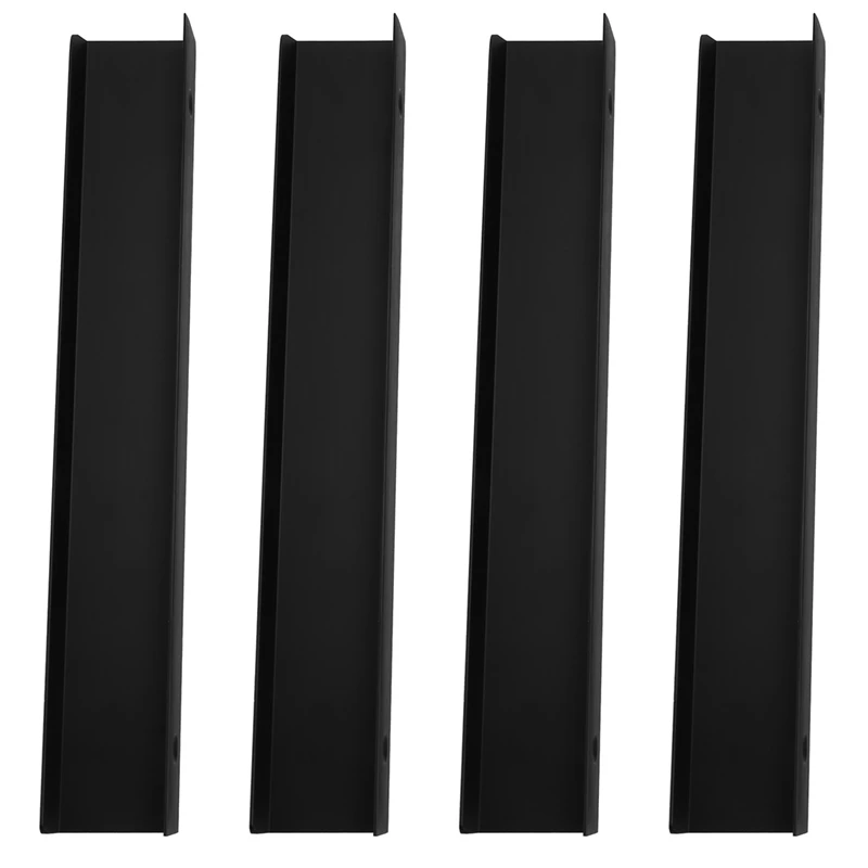 

A93G 4PCS Black Door Seam Handle Wardrobe Cabinet Door Non-Punch Invisible Drawer Handle Lengthened 200Mm