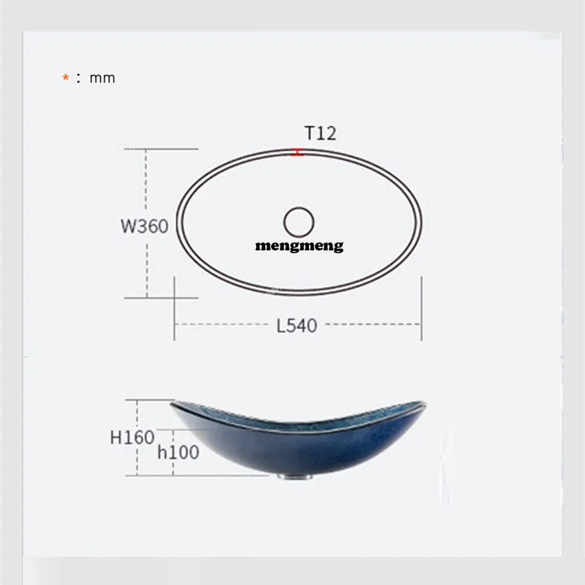 Bathroom Basin Tempered Glass Hand Painted Waterfall Spout Basin Tap Bathroom Hotel Sink Washbasin Bath Brass Set Faucet