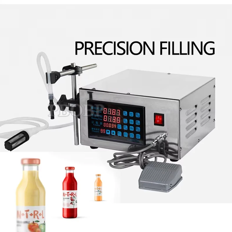 PBOBP Digital Control Liquid Filling Machine 5-3500ML Water Drink Perfume Juice Milk Small Volume Bottle Packaging Filler