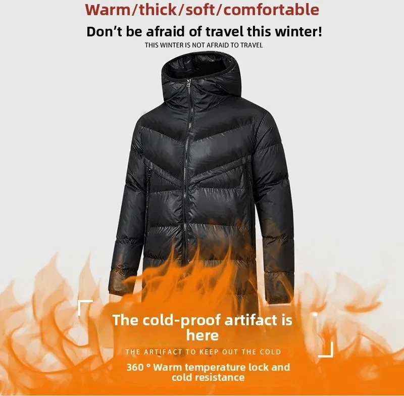 

Thick Fleece Lined Long Winter Jacket Men Women Knee Padded Protective Coat Unisex Warm Windproof Outdoor Jacket