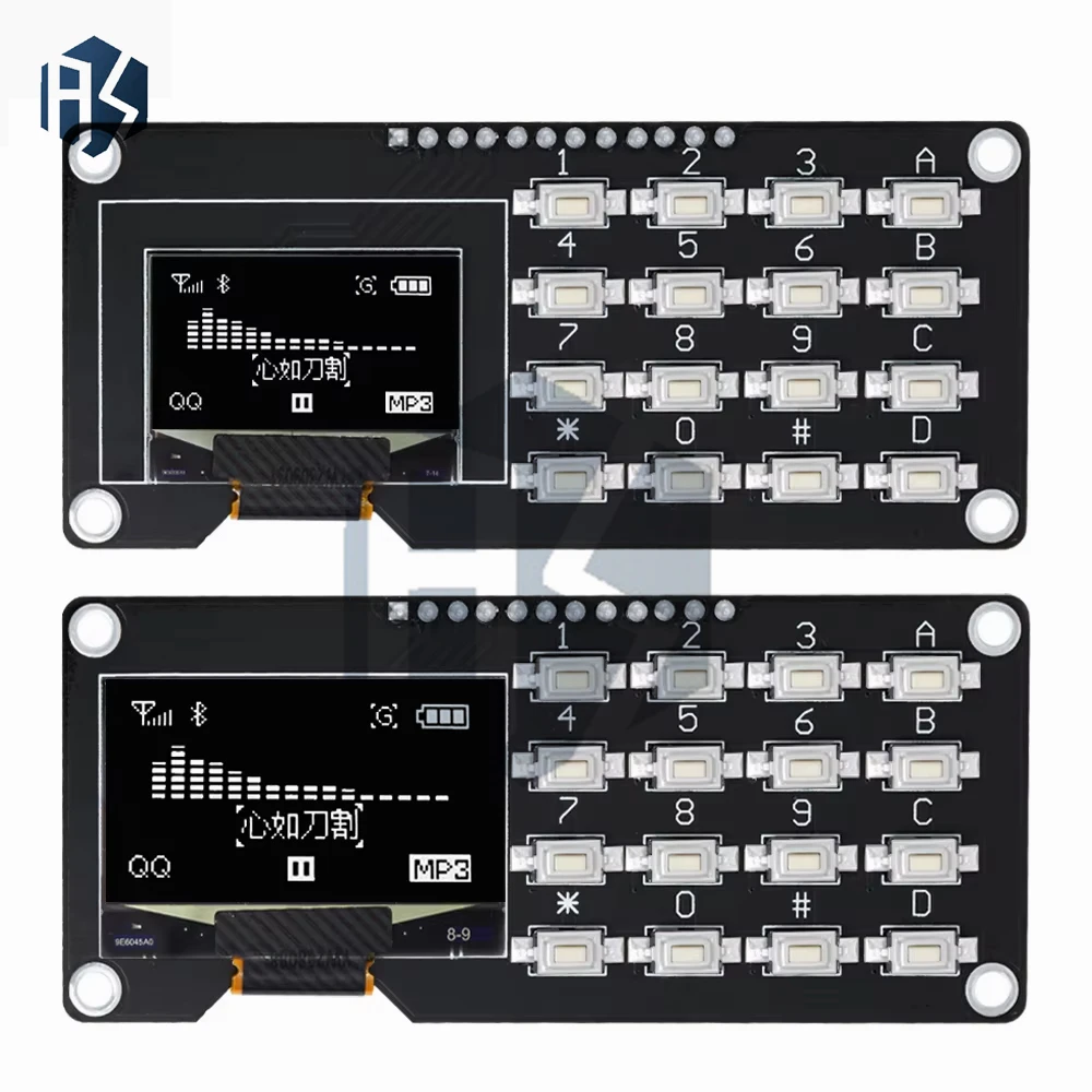 Tela OLED de 0,96 /1,3 polegadas SSD1106 SSD1315 com teclado 4x4 módulo de exibição de botão 16P módulo de tela para arduino