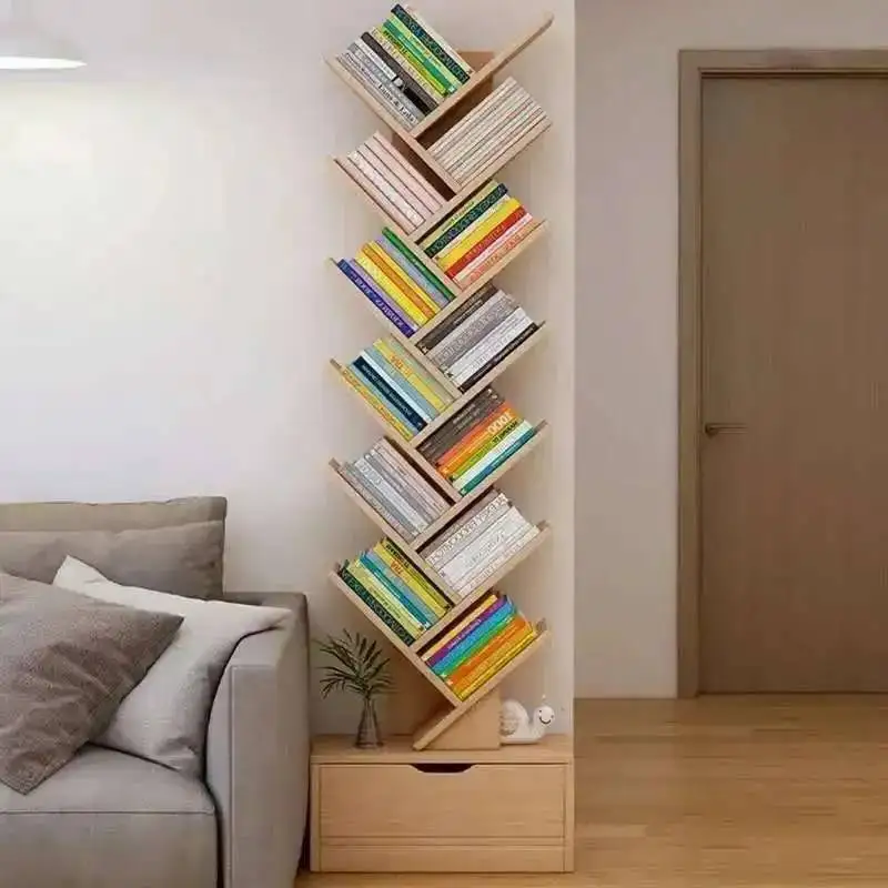 Bookcases for Study Modern Density Board Tree-shaped Small Bookshelf Creative Simple Designer Bookcase for Office Multi-layer