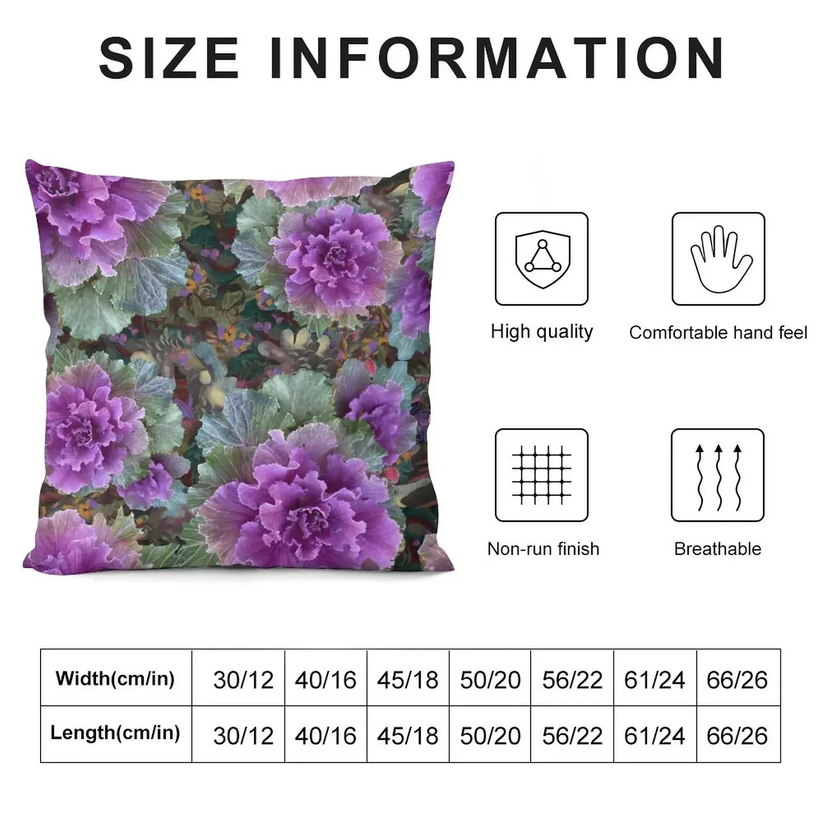 ORNAMENTAL CABBAGE Throw Pillow Custom Cushion Room decorating items covers for pillows Cushions For Children pillow