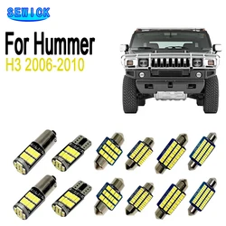 13Pcs For Hummer H3 2006 2007 2008 2009 2010 Canbus LED Interior Map Dome Reading Trunk License Plate Light Kit Car Bulbs