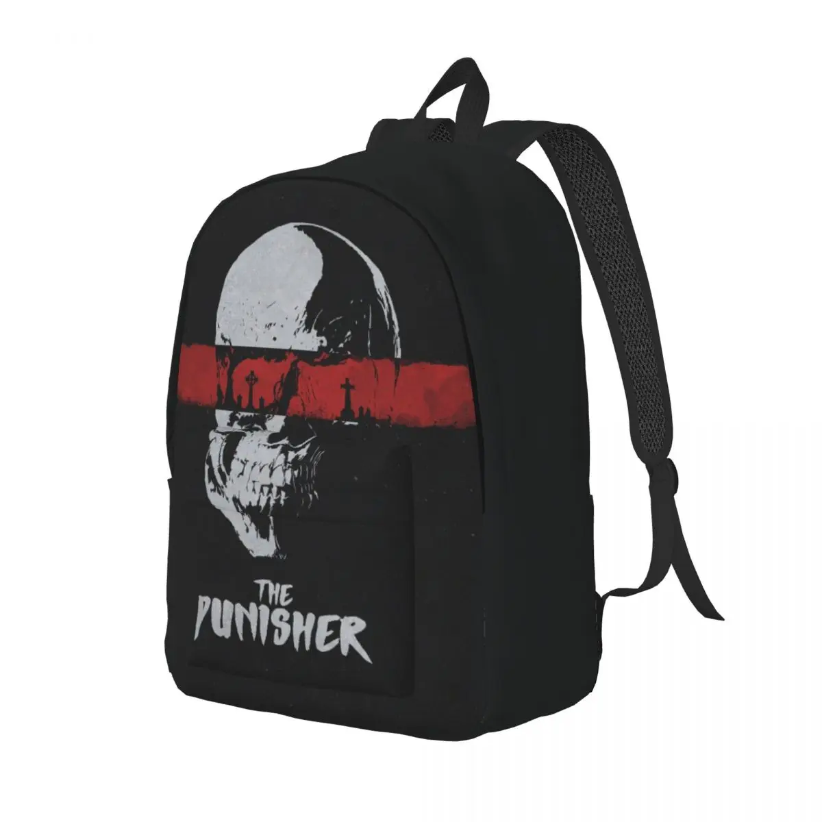 Custom John Bernthal Punisher Canvas Backpacks for Women Men Waterproof College School Bag Printing Bookbags