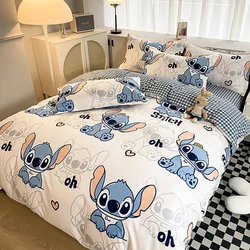 Пододеяльник с героями мультфильмов, комплект постельного белья Disney Stitch, пододеяльник, комплекты постельного белья Queen King, полный размер для детей, подарки, украшение для спальни