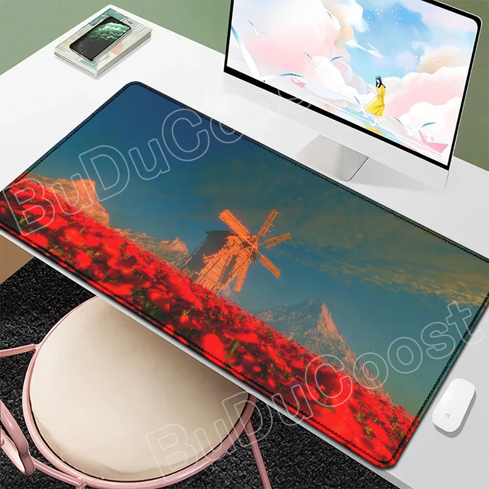 

Large Gaming Mouse Pad Landscape Keyboard Mat Carpet HD Print Space Mousepad Computer Galaxy Non-Slip Rubber 1000x500mm Desk Mat
