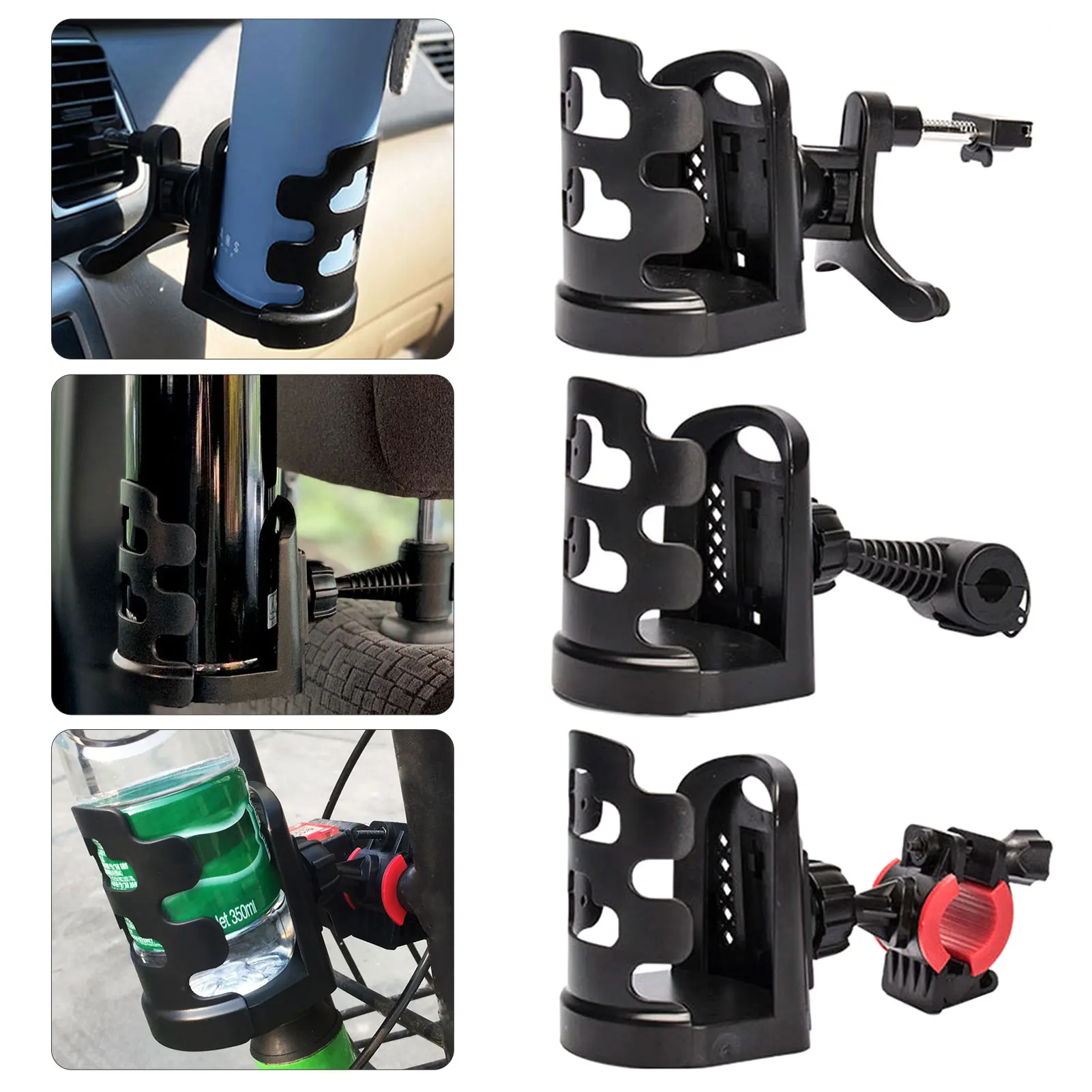 Car Air Vent Cup Mount Holder ABS Auto Back Seat Cup Holder Bicycle Motorcycle Handlebar Bottle Stand For Water Coffee Beverage