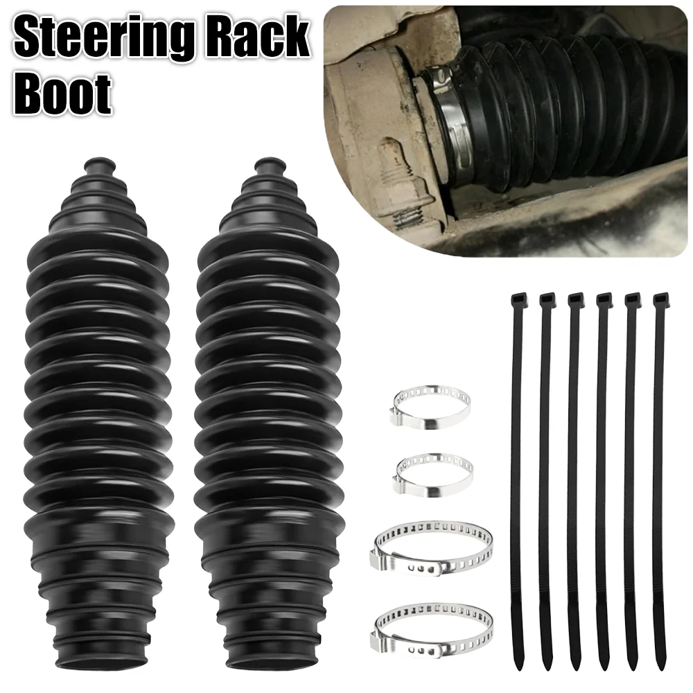 Universal Silicone Steering Tie Rod Dust Cover Kit Rack And Pinion Dust Cover Ties And Clamps To Protect The Steering System