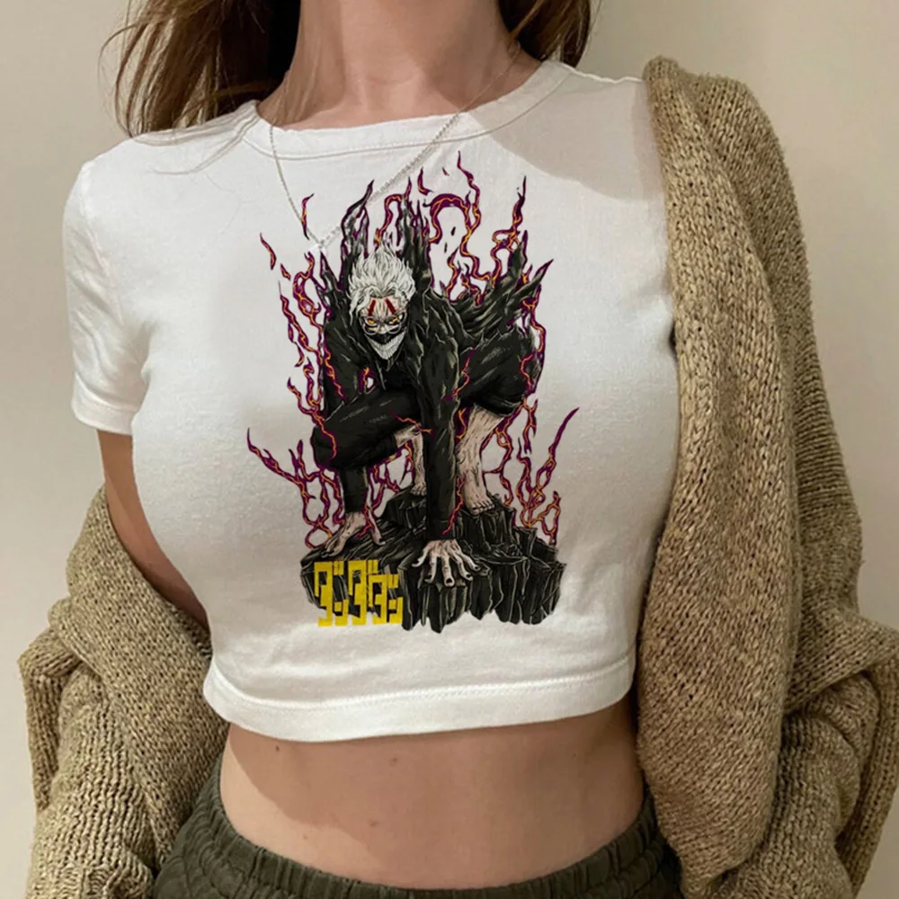 Dandadan Okarun crop top harajuku y2k vintage  2000s Grunge 2025 summer corset woman tshirt