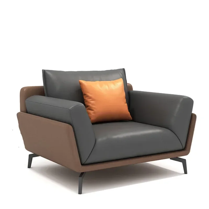 Estilo nórdico Sofá-cama de couro Sala Unusual Modern Couch Luxo Longue Recliner Straight Large Divano Home Furniture