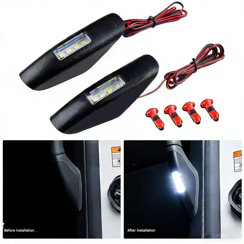 Car LED Sliding Door Handle Welcome Light for Toyota Alphard Vellfire 40 Series White Courtesy Interior Lamp Upgrade 1 Pair