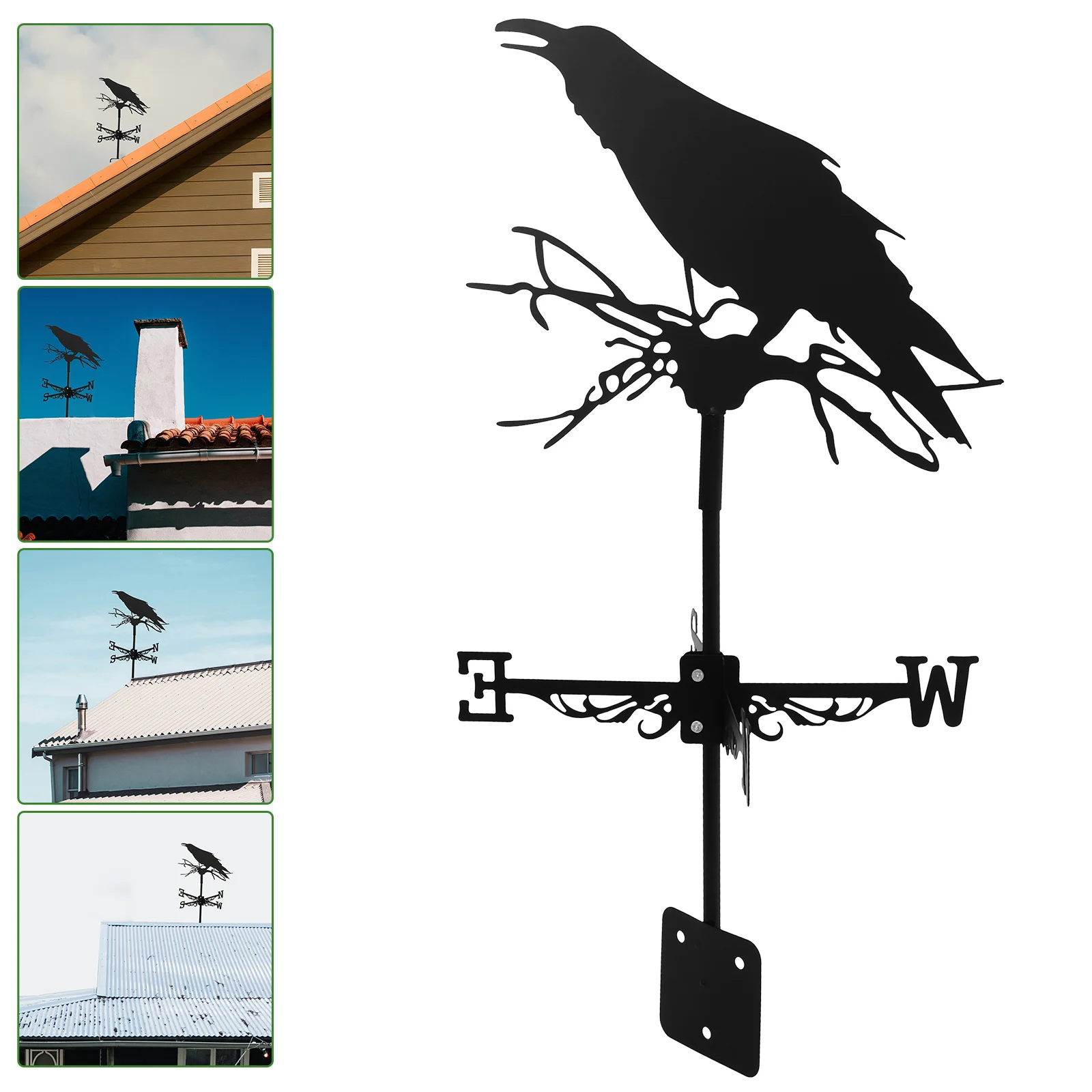 

Creative Iron Weather Vane Roof Mount Wind Direction Indicator Animal Design Garden Decor Outdoor Weather Vane