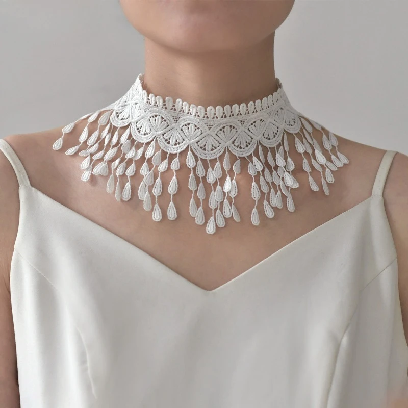 

Европейские и американские аксессуары Белые кружевные аксессуары