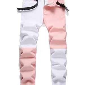 Skinny jeans erkekler olarak değiştirilmiş, iki renk, pantolon ve rahat şort, kırmızı, yeşil, sarı, 28-38, Y2k, moda skinny jeans yeşil erkeklerin en büyük satışlarından 12'si - №12