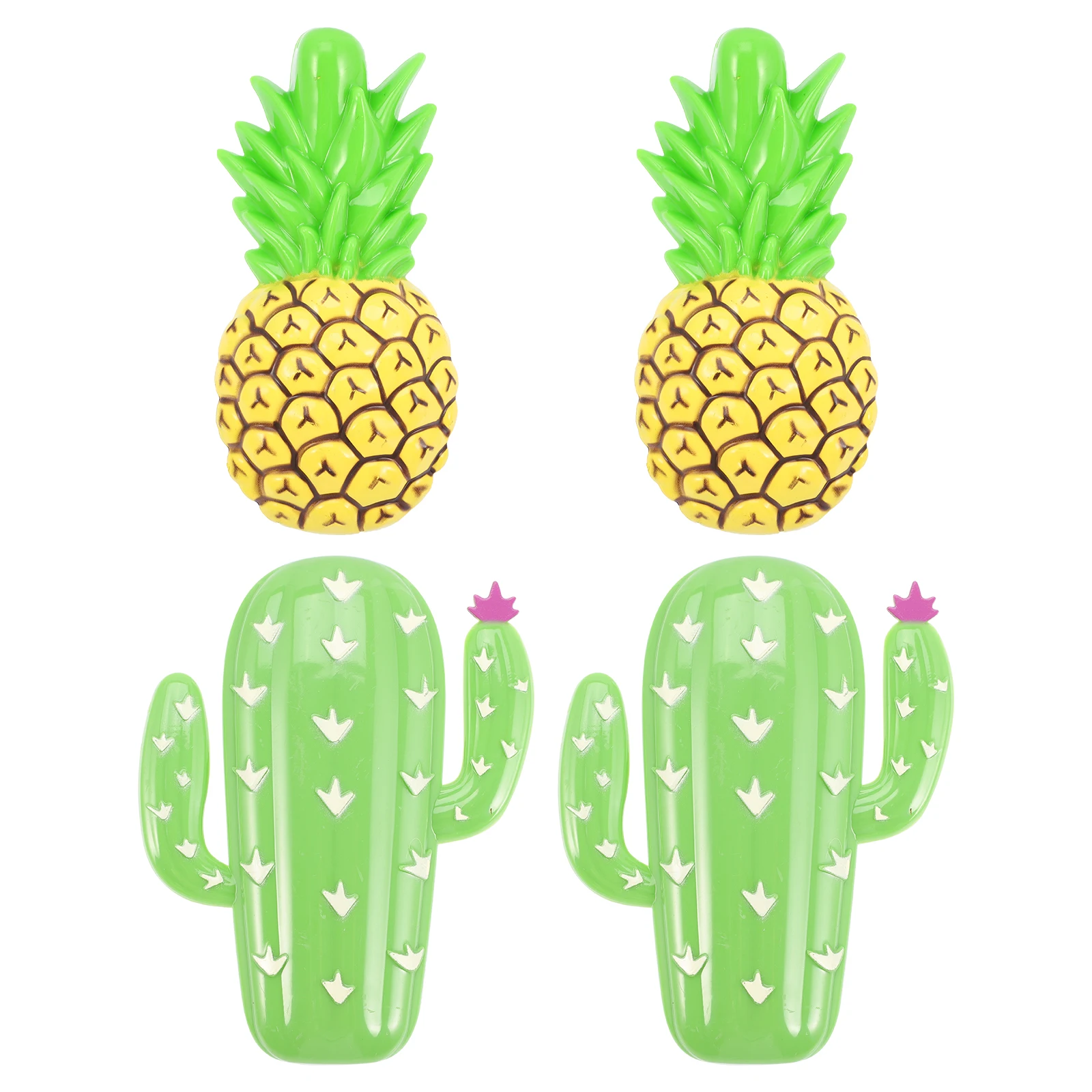 

4pcs Windproof Clips Cute Plastic Beach Towel Clips for Chairs Lightweight Strong Pineapple Cactus Shape Pool