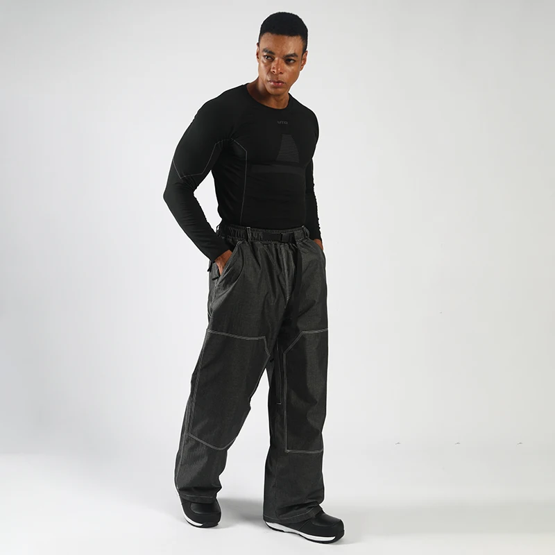 

Winter Outdoor Single Double Board Windproof Waterproof Ski Pants Thermal Adult Snow Sports Male Female Wear Resistant Trousers