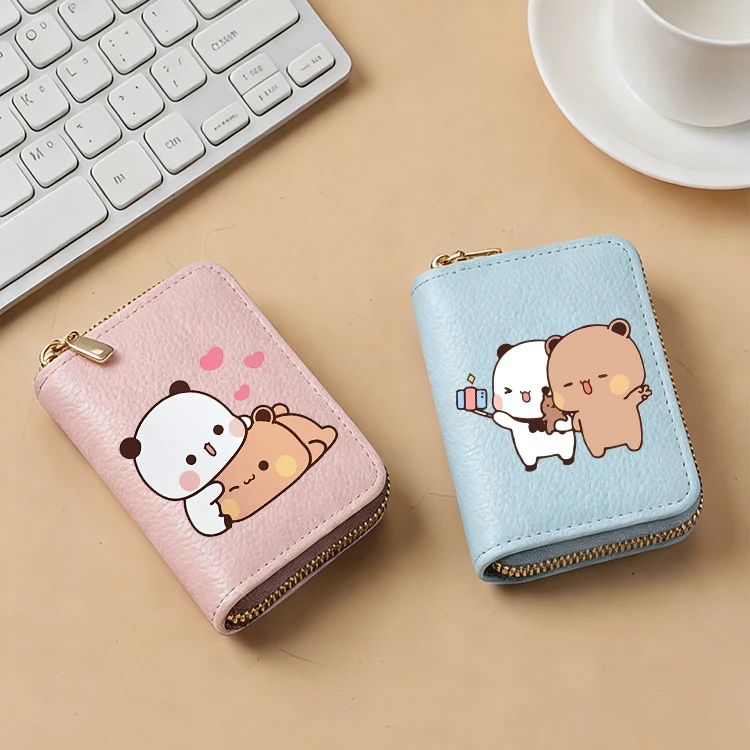 

Bubu Dudu Woman Short Wallet Yier Bear Panda Zipper Wallets Fashion Coin Purse Female Cute Card Holder Girl Cartoon Money Bags