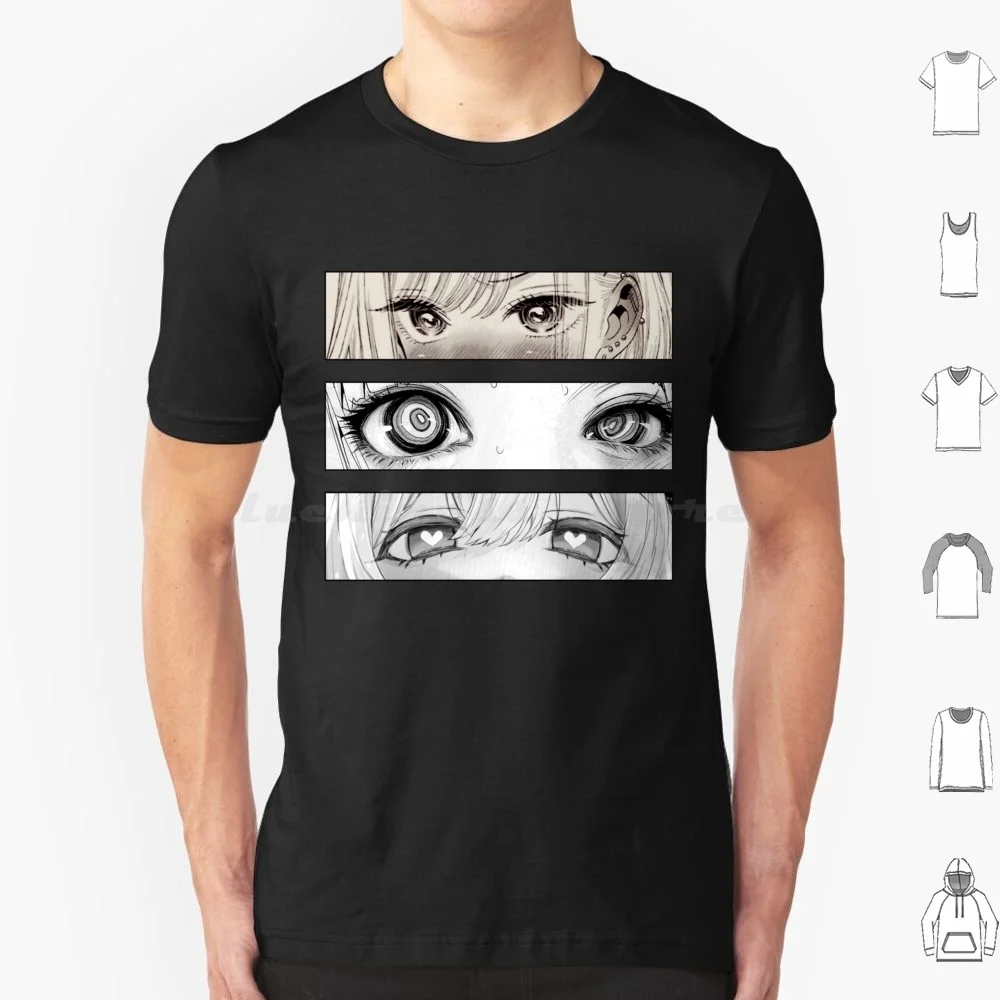 Lewd Manga Monochrome Eyes Bundle T Shirt Men Women Kids 6xl Anime Manga Anime Girl Doujinshi Waifu Car Slap Heart Shaped