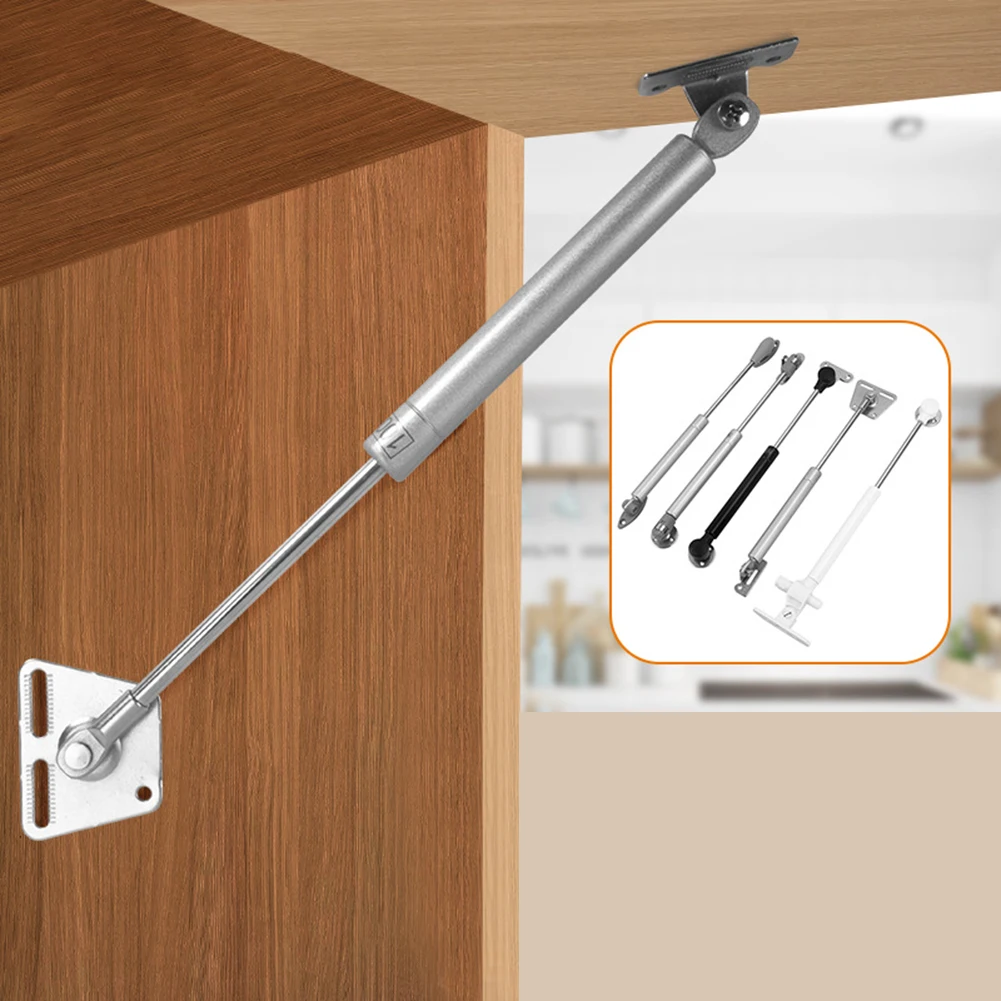 2pcs Gas Strut For Cabinet Door Assist 260mm Extended Length Stainless Steel Rod Plastic Housing Flip Panel Compatibility