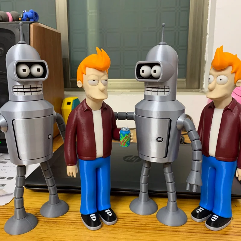 En Stock dibujos animados Futurama Fry & Bender figura de acción modelo juguetes regalos para niños