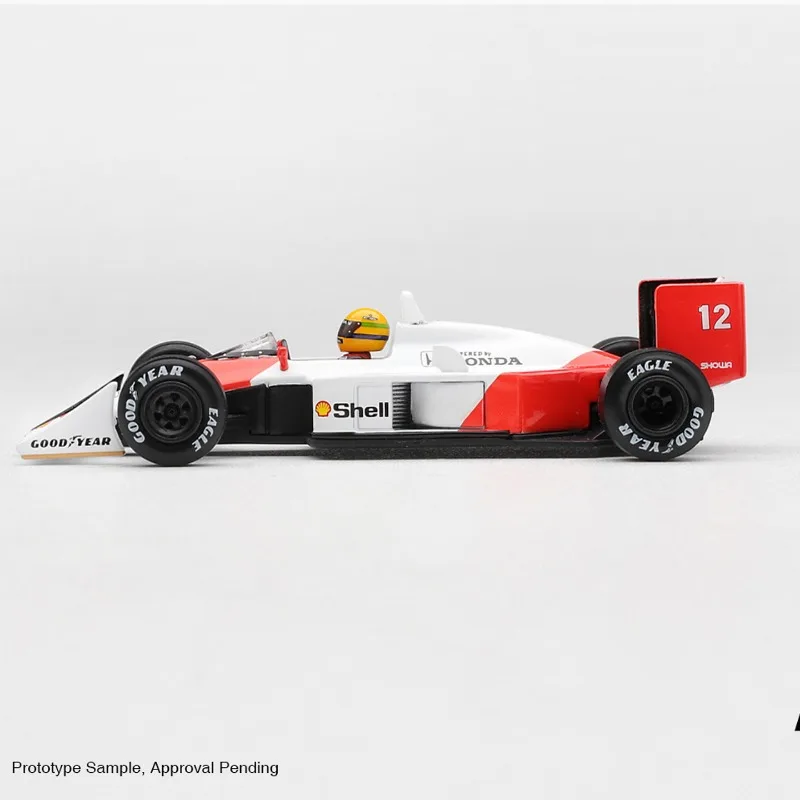 MINIGT 1:64 McLaren MP4/4 Senna F1 racing die-casting alloy car model 1228 male gift desktop ornament.