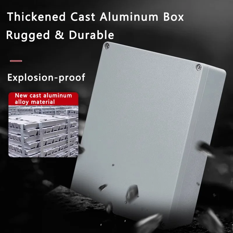 IP67 Waterproof Project Cast Aluminum Junction Box Outdoor Explosion-Proof Electronics Industry Housing Metal Box for Electrical