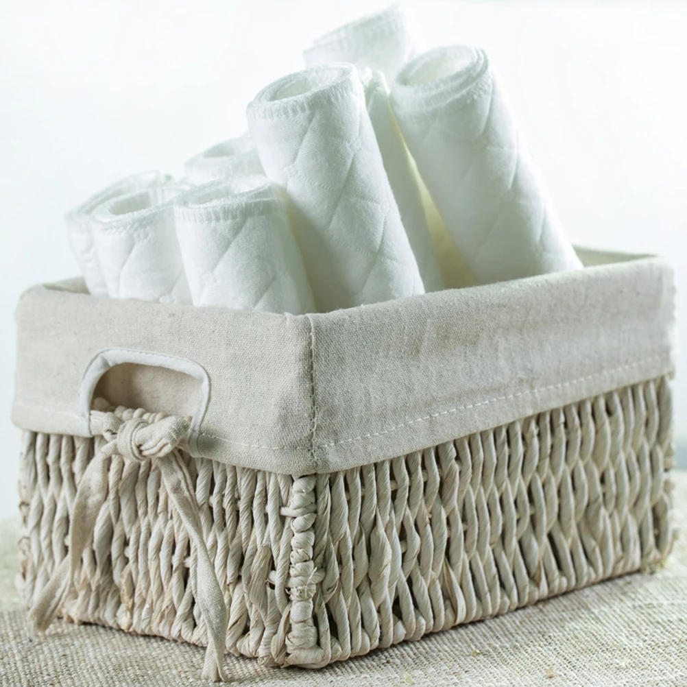 

10pcs Cotton Diapers Reusable Washable Waterproof Breathable Diaper Cloth Newborn Diapers Bedding Protection 32X12Cm