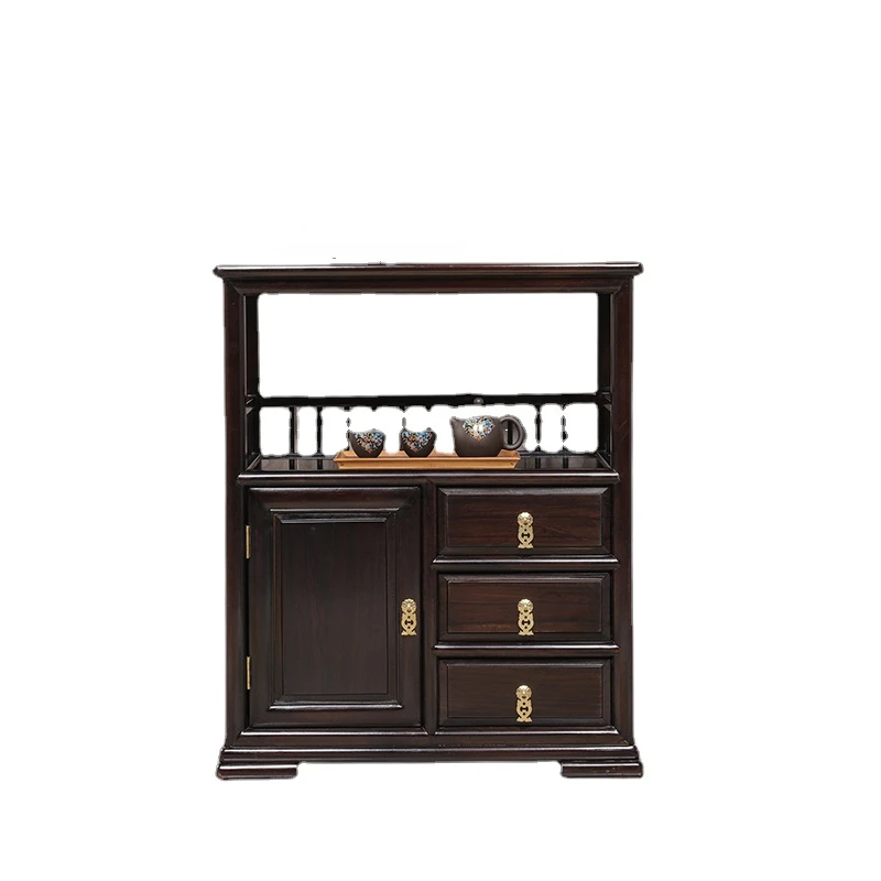 Black sandalwood tea cabinet storage rack