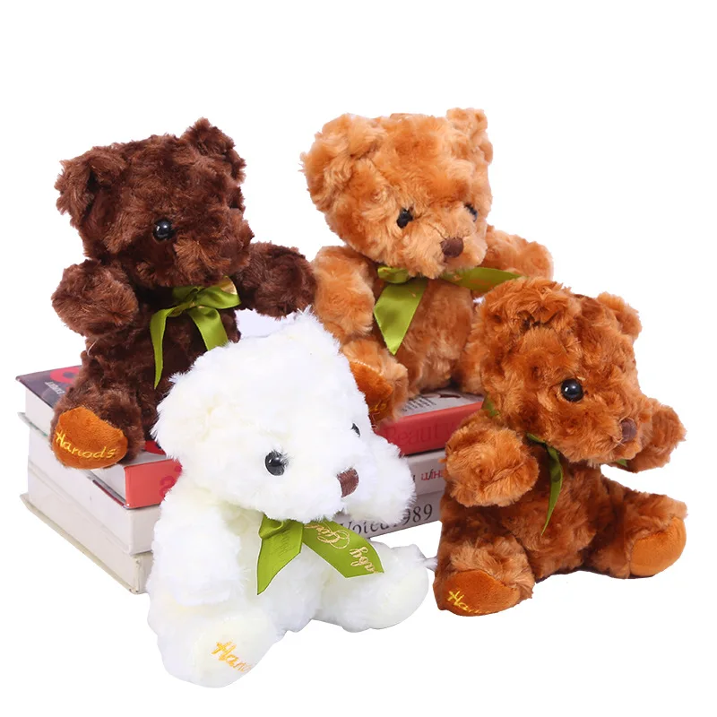 20cm Lovely Teddy Bear Dolls Patch Bears Two Colors Plush Toys Best Gift Home Decor for Girl Kids Brihday Xmas Wedding Gifts