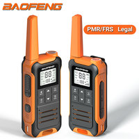 2x Baofeng F22 PMR446 FRS Mini Walkie Talkie Portable LCD Display Long Range Two-way Radio For Restaurant Hunting