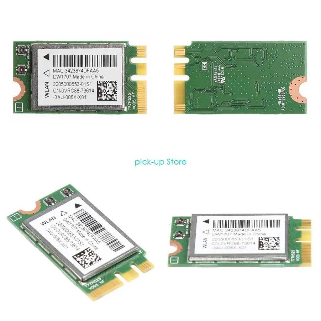 

Q5WA V4.0 Bluetooth-совместимый Ngff для M.2 WIFI WLAN Card 300M Wireless для DW1707 0VRC88 для Atheros QCNFA33