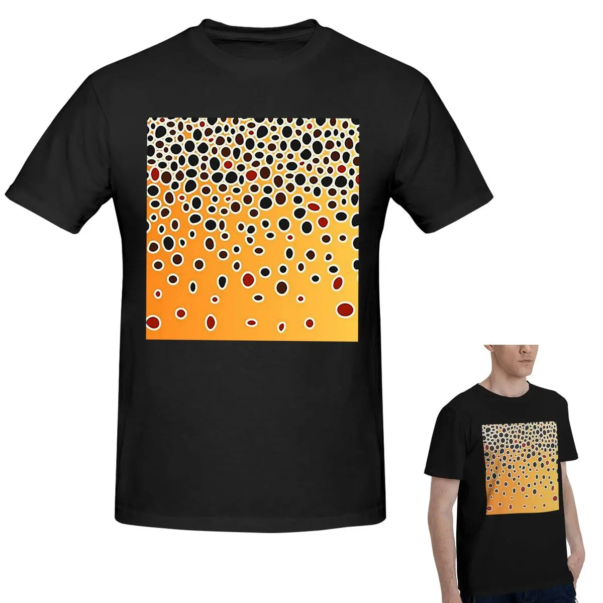 

100% Cotton Brown Trout Skin T-Shirt Men's Funny Oversized T Shirt Men O-Neck Summer Shirts Tops S-6XL