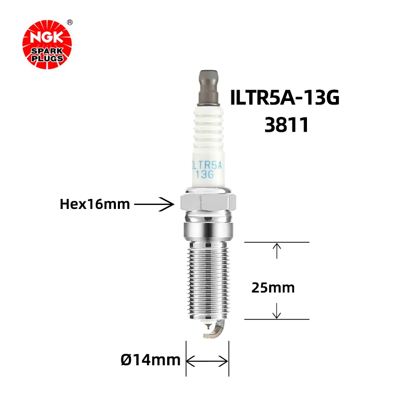 NGK Iridium Platinum Spark Plug ILTR5A-13G 3811 for horse 3/5/6/8 Pentium Ford Mondeo(4PCS)
